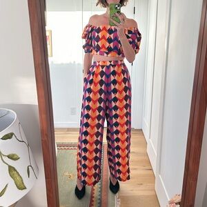 Farm Rio linen multicolored matching set